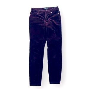 Buffalo deep purple corduroy mid-rise skinny pants size 26